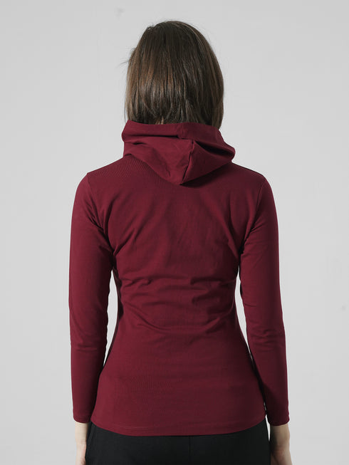 Crossover Top in Maroon